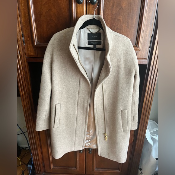J. Crew Cocoon Coat in Italian Stadium Cloth Sandstone beige size 4 - Picture 3 of 13